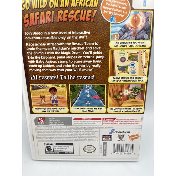Nintendo Wii Go Diego Go Safari Rescue Tested - Picture 3 of 6